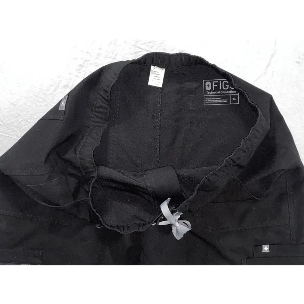 FIGs Technical Collection Men's Cairo Cargo Scrub Bottoms. Black, Men's XL. EUC!